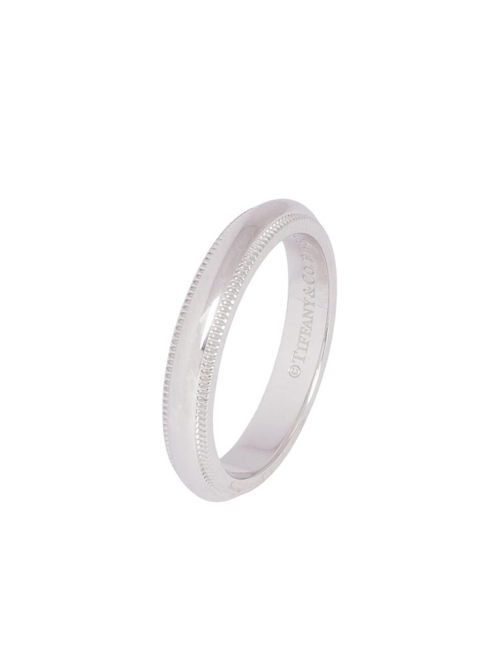 Tiffany Platinum Milgrain Ring #359010T94B